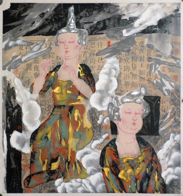 唐风系列之9(97cm×97cm)宣纸-墨-国画色.jpg