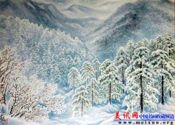 兴安岭飞雪（75x53cm）.jpg