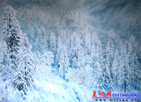 长白山飞雪1(110x80cm)周逸鹤.jpg
