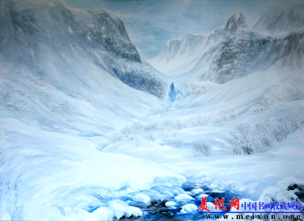 长白天池冰瀑(110x80cm)周逸鹤.jpg