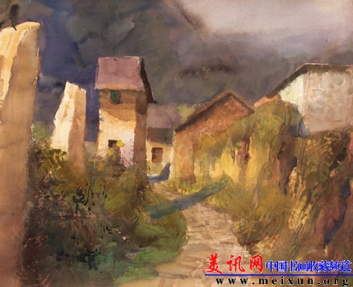 百年风雨寺底屯74x86cm.JPG