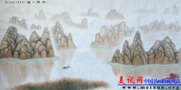 国画--水天一色(68x133cm).jpg