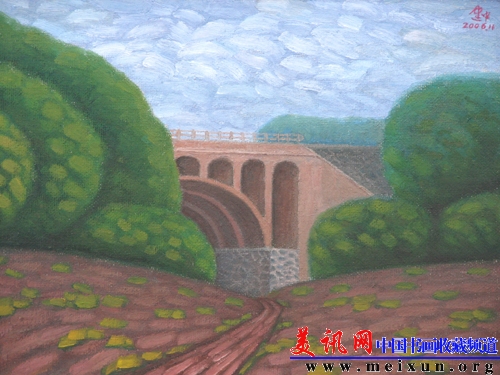 通向家乡的桥(49x36.5cm).JPG