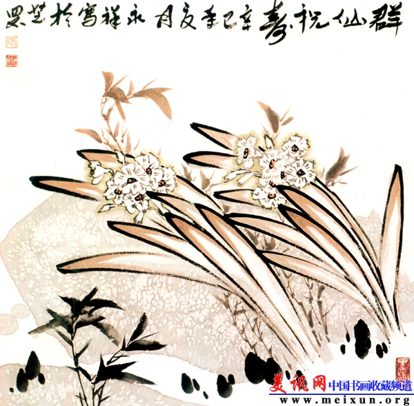 群仙祝寿（65×65cm）2001.jpg