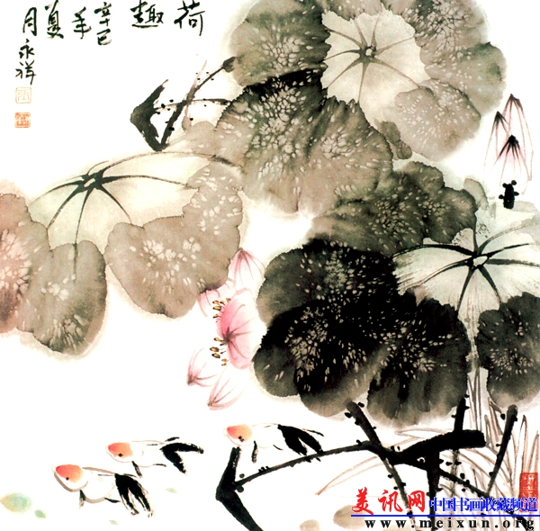 荷趣（65×65cm）2001.jpg