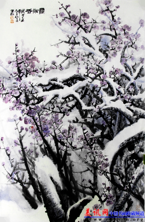 2009，12新作 雪融香136x68 8。3平尺.jpg