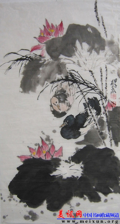 32《春江水暖鸭先知》98cm×53cm 1984年.jpg