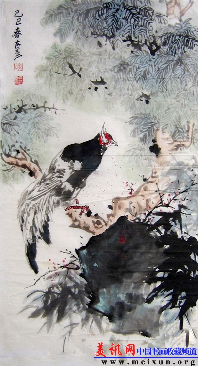 35《山鹊》98cm×53cm 1989年.jpg