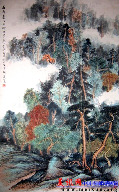 21《在那密密的树林里》158cm×97cm 1995年.jpg