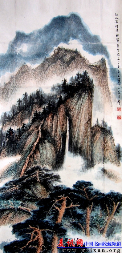 22《江山留胜迹 我辈复登临》158cm×76cm 1999年.jpg