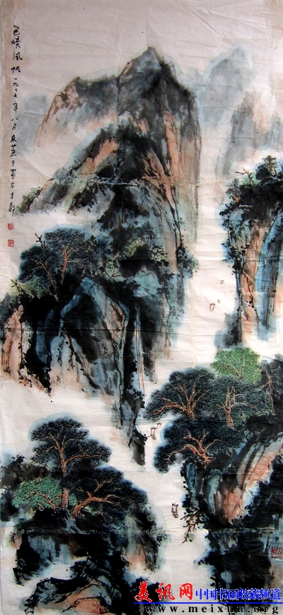 26《巴峡风帆》181cm×77cm 1997年.jpg