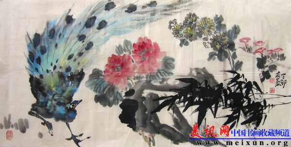 30《争奇斗艳》132cm×66cm 1987年.jpg