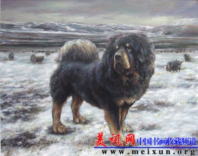 《风雪藏獒NO.010》110x140  2009年.jpg