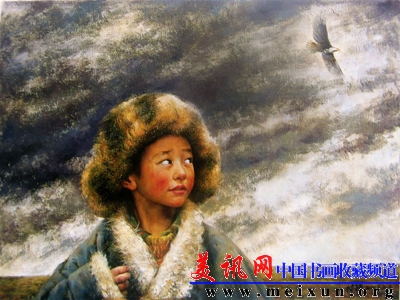 《高原神鹰》80X60  1986年.jpg