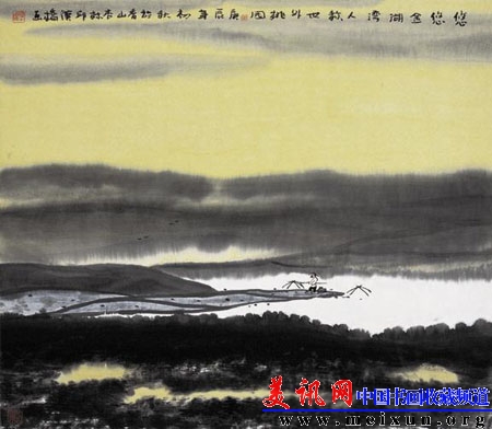 悠悠金湖湾 水墨    60cm×68cm 2000.JPG