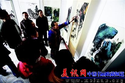 图文：长阳土家族自治县在清江画廊举行农民李银林画院揭牌仪式