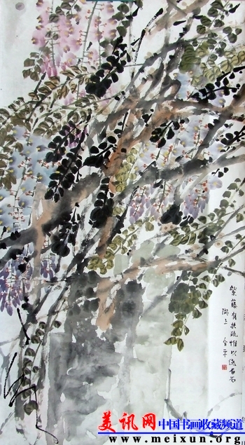 道金平作品《紫玉扶疏》90x175cm.》DSCF9025.jpg