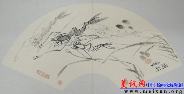 龚国利扇面7   2011  纸本国画  64X32cm.JPG