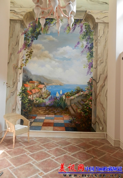 立体画-墙面立体画 油画 3×4.5m 2008年.JPG