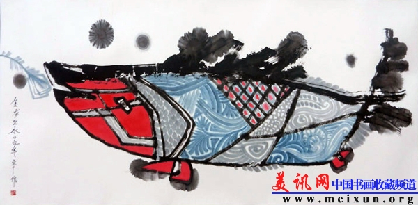 金龙出水 水墨国画 0.68×1.36m 2009年.jpg