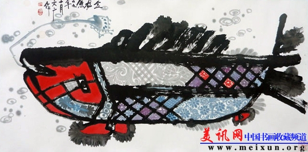 金龙鱼 水墨国画 0.68×1.36m 2009年.jpg