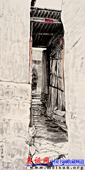 王国强 大门口 2009 136×68mm.jpg