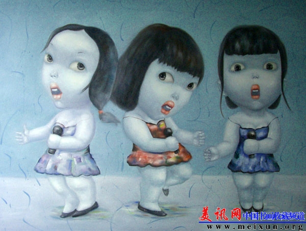 《三重唱》160乘120cm,布面油画,2011年.JPG