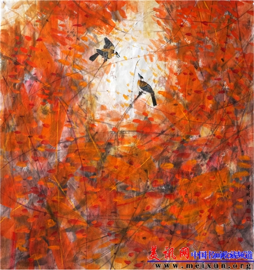 国画 秋恋 2013年 100cm90cm 宣纸.jpg