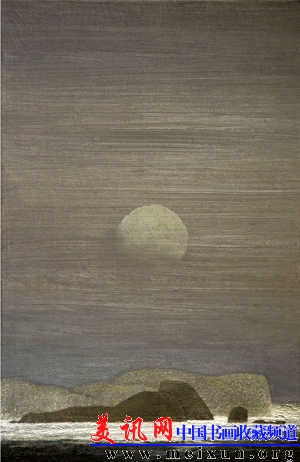 倪基民 布面油画 冷月 55×36.JPG