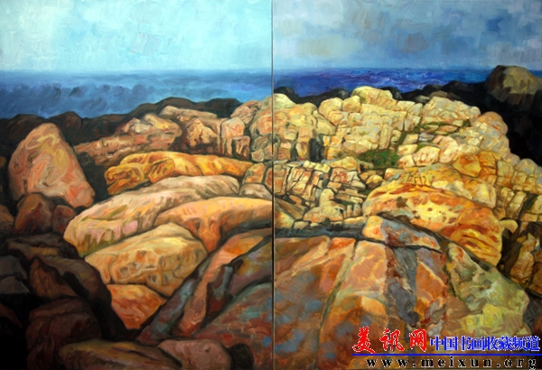 谭龙建油画《红岩》150x220cm.jpg