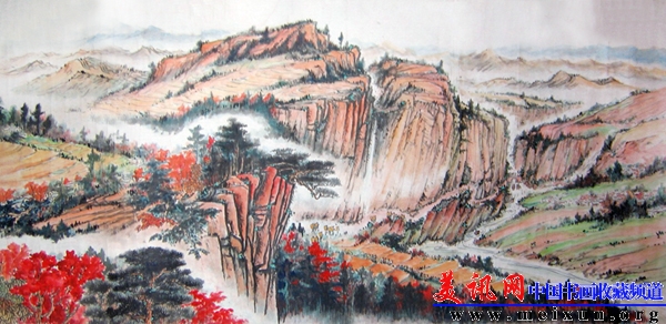 2-1《金灿灿的收割季节》136×68cm 1964年.jpg