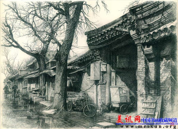 《张旺胡同》低扫描王永潮北京风情钢笔画2013-001.jpg