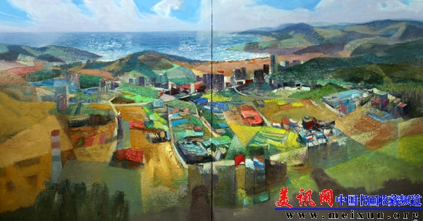 陈士斌 《新岸》 布面油彩 150×300厘米 2012年作.jpg