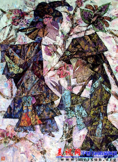 人面桃花 纸本 68X60.JPG