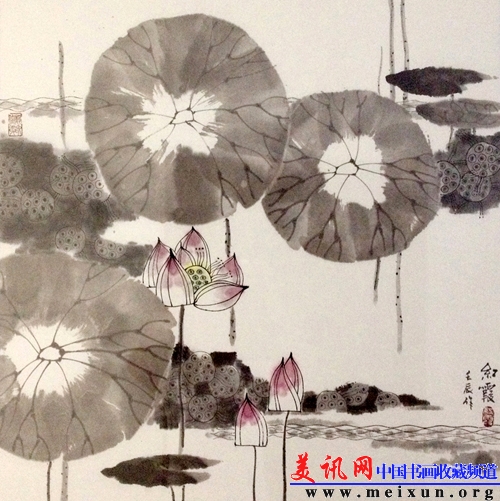 《荷花》 80X80cm 2012年.jpg