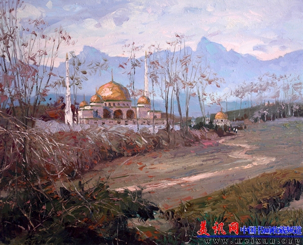 翟延纯——《浮山脚下清真寺》65cm.jpg