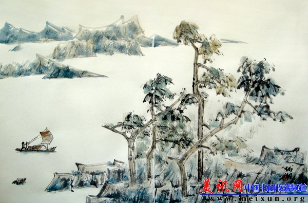 杨炳湘作品：轻舟+++65&times;45cm.jpg