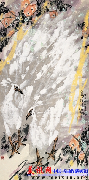 美羽似锦  136cm&times;68cm  2009年.jpg