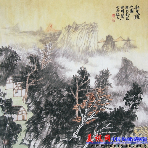 秋色随山图 68×68cm 2013 孙奕.jpg