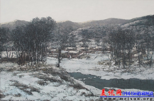 春雪系列之暮色 油画97× 146.jpg