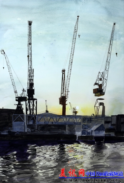 梦港(水彩 2013年 76x53刘大北).jpg