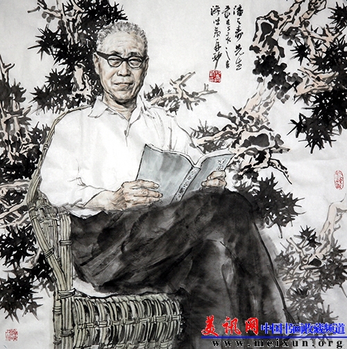 潘天寿先生 68x68 2007 苗再新.JPG