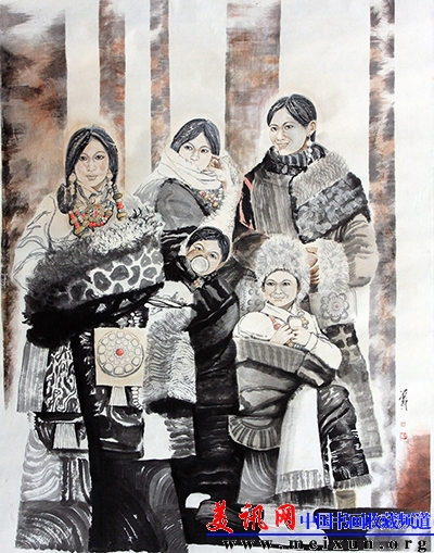 高原三姐妹153x226cm2007年.JPG