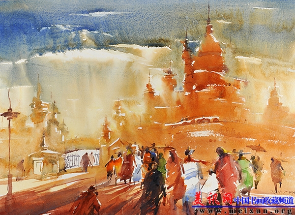 朝圣55cmx39cm+纸质水彩+傅凯+.JPG