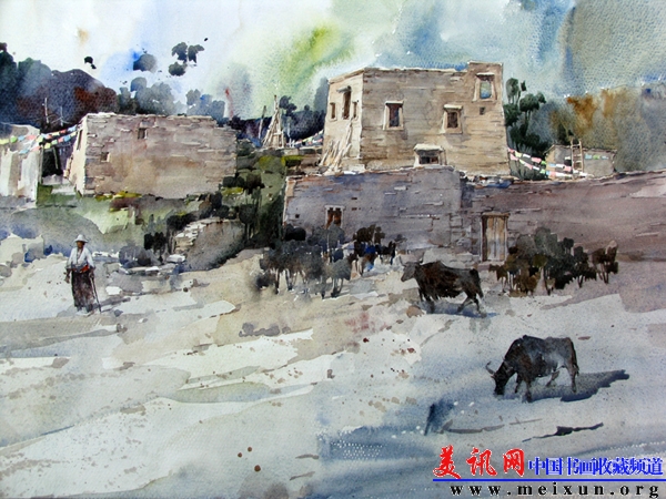 2号作品,《玉树故事》39cmx54cm,作者:刘建鹿,(青海省),电话:13119768889,地址:青海省特殊教育学校,邮编:810008 - 副本.jpg