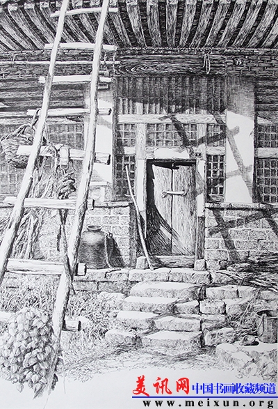 《老宅院》46×67cm 2013年作.jpg