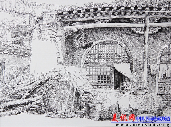 《李家山民居》之一  36×27cm   2013年作.JPG