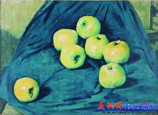 绿苹果 1979年 39.5cm×54cm 水彩.jpg