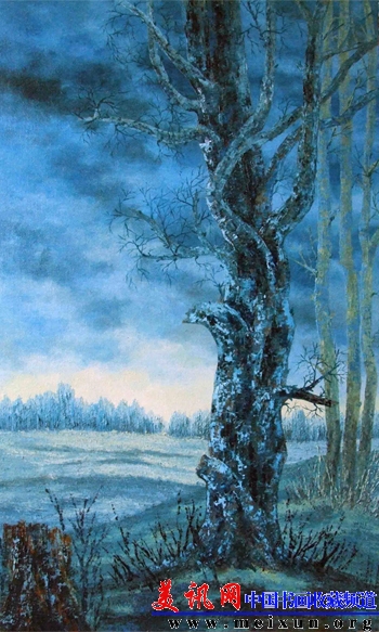 王会丽《心中风景系列》(60cmx100cm)2009   布面油画.jpg