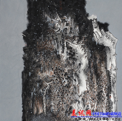 江河冰雪暗生春之二-68cm×68cm-纸本设色-2012年.jpg